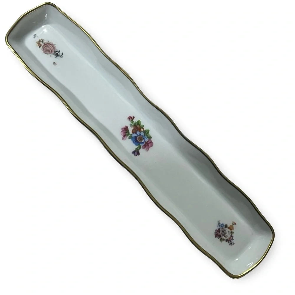 Leclair Limoges Floral Trinket Tray - Picture 1 of 4